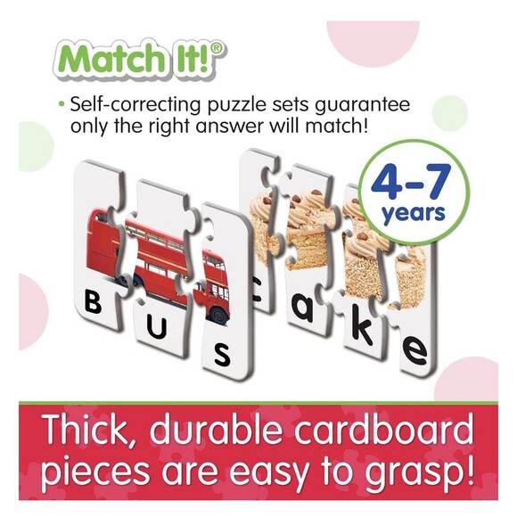 Match It! - Spelling - 20 Piece Learning Spelling Puzzle Kids Preschool 4-7 Ages - Picture 10 of 12